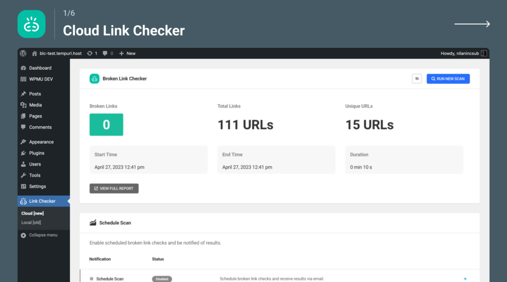 Broken link checker SEO plugin for WordPress